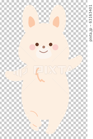 一隻兔子跳的插圖 63163401