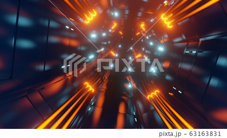 futuristic neon light tunnel 3d rendering illustration background futuristic neon light tunnel 3d rendering illustration background 63163831