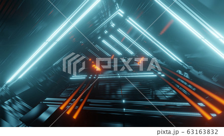 futuristic neon light tunnel 3d rendering illustration background futuristic neon light tunnel 3d rendering illustration background 63163832