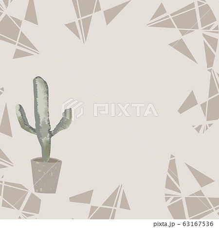 カクタス サボテン 多肉植物 背景のイラスト素材