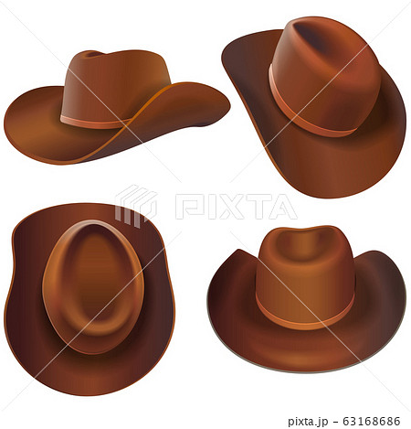 Vector Cowboy Leather Hatsのイラスト素材