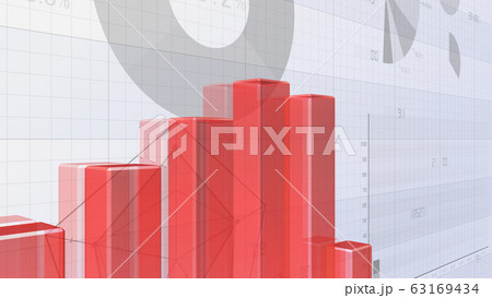 ビジネス 経済 データ グラフ チャート 資料 成長 成功 3D イラスト 背景 バックグラウンド 63169434