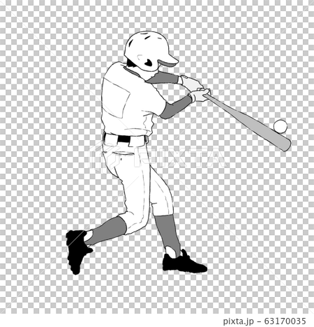少年野球 バッターのイラスト素材