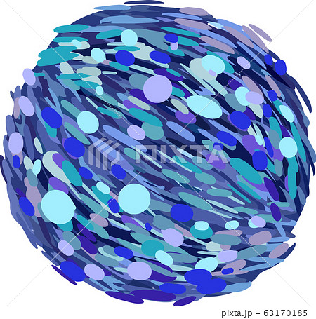 abstract colorful blue ball  63170185