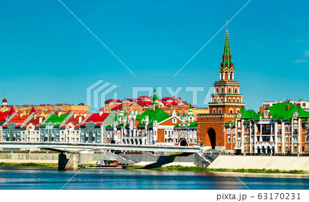 Spasskaya Tower and Theatre Footbridge in Yoshkar-Ola, Russia 63170231