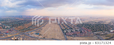 Aerial view of Jumeirah island, Dubai Downtown Aerial view of Jumeirah island, Dubai Downtown 63171324