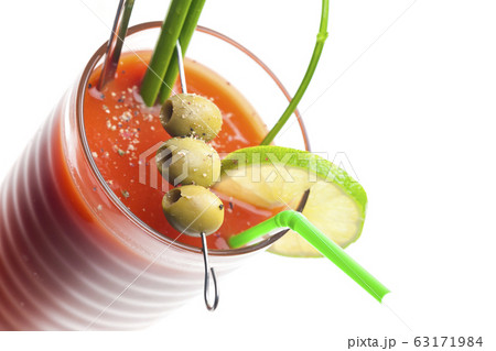 bloody mary cocktail made of tomato juice and 63171984