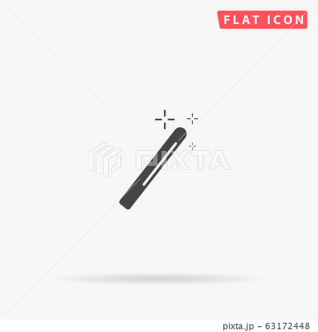 Magician Stick Wizard flat vector icon Magician Stick Wizard flat vector icon 63172448