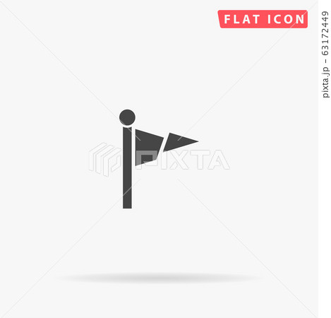College Pennant flat vector icon 63172449