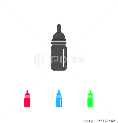 Nipple bottle icon flat. 63172482
