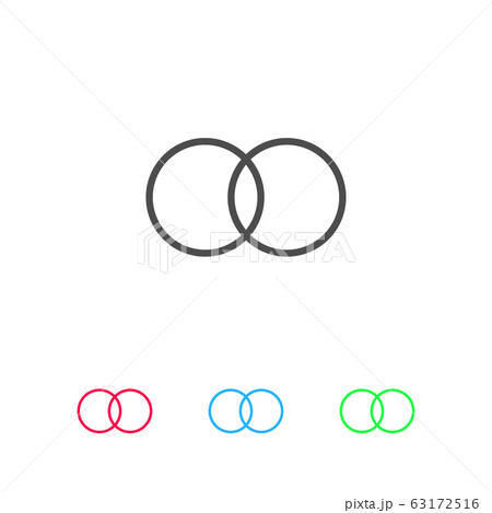 Wedding rings icon flat. Wedding rings icon flat. 63172516