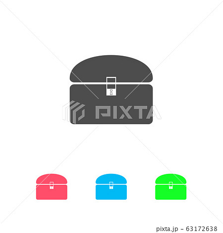 Chest icon flat. 63172638