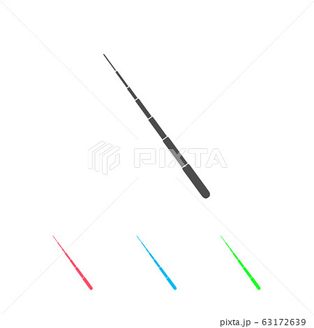 Telescopic Baton icon flat. 63172639