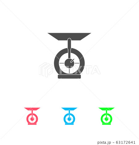 Kitchen scales icon flat. Kitchen scales icon flat. 63172641