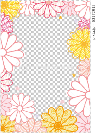 Japanese pattern flower chrysanthemum frame background material postcard Japanese pattern flower chrysanthemum frame background material postcard 63172912