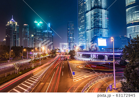 Downtown road in the Lujiazui financial district 63172945