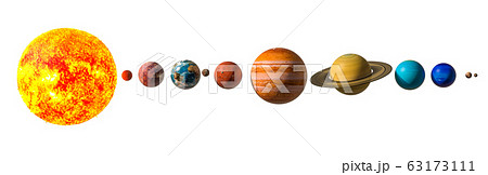 Planets of the solar system with Pluto 63173111