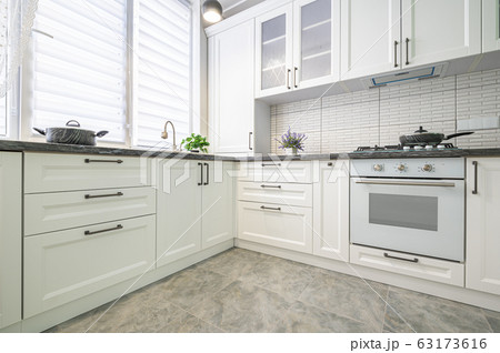 Modern white kitchen interior Modern white kitchen interior 63173616