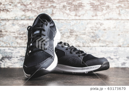 Black sport shoes. Black sport shoes. 63173670