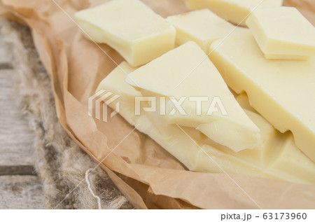 Pieces of cocoa butter Pieces of cocoa butter 63173960