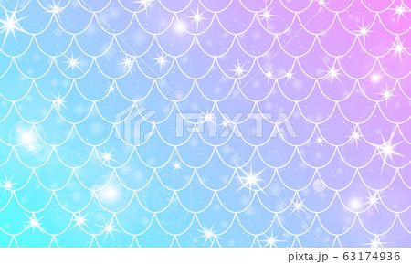 Mermaid kawaii pattern. Fish scale. Vector. Mermaid kawaii pattern. Fish scale. Vector. 63174936