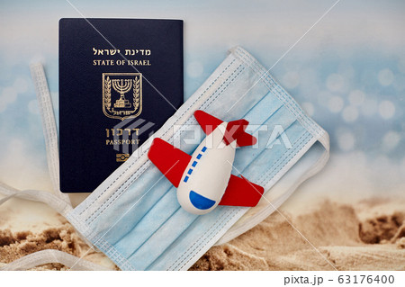Israeli travel pass ban. quarantine concept Israeli travel pass ban. quarantine concept 63176400