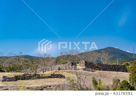 三重県　熊野市　初春の赤木城跡 63176591