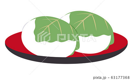 柏餅のイラスト素材