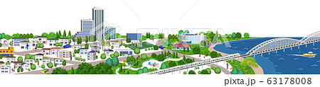 住宅街並み-Cイラスト 63178008