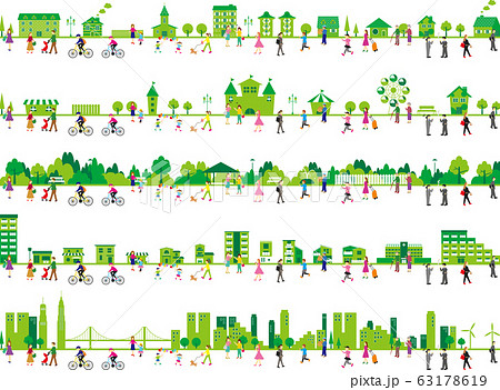 街並み 人物 セット 街並み 人物 セット 63178619