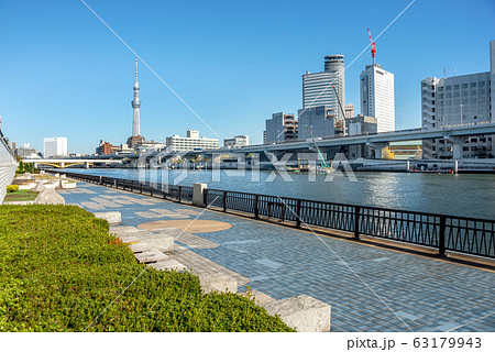 東京都台東区の隅田川テラス 63179943
