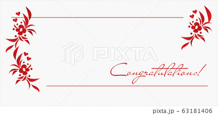 Beautiful post card with an ornament of flowers Beautiful post card with an ornament of flowers 63181406