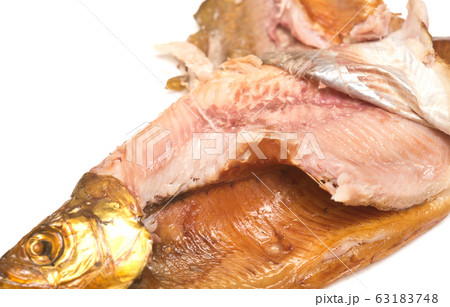 smoked fish on white 63183748