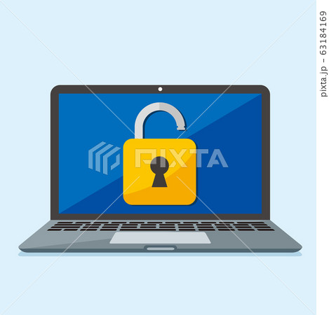 secure flat icon illustration vector  63184169