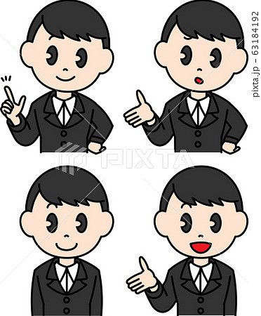 男性　スーツ　案内　セット 63184192
