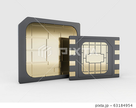 3d rendering of Sim card, micro - sim card, clipping path included 3d rendering of Sim card, micro - sim card, clipping path included 63184954