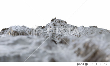Snowy Mountains peaks isolated on white background 63185975
