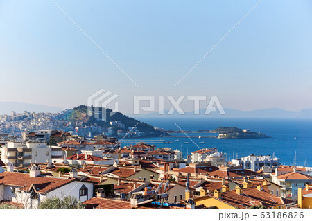 Beautiful view from city Kusadasi in Turkey 63186826