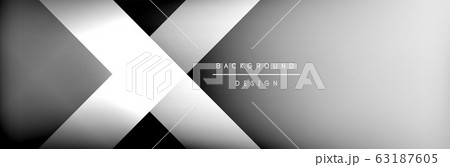 Abstract background - squares and lines composition created with lights and shadows. Technology or business digital template 63187605