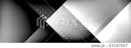 Abstract background - squares and lines composition created with lights and shadows. Technology or business digital template 63187607