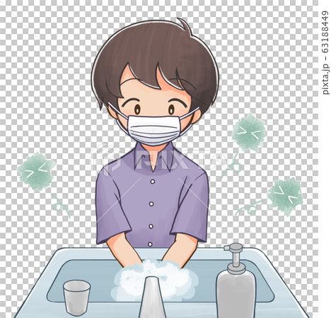 Boy washing his hands 4 63188449