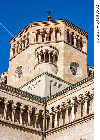 Closeup of the San Vigilio Cathedral - Trento Italy 63188582