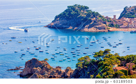 Spain Landscape Tossa de Mar Castle, popular place Spain Landscape Tossa de Mar Castle, popular place 63189503