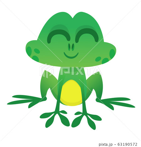 Funny Frog Cartoon. Vector illustration Funny Frog Cartoon. Vector illustration 63190572