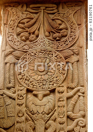 Floral Design on Column at Sanchi 63190761