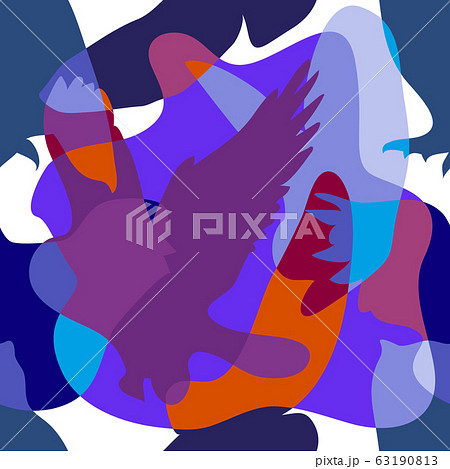 Seamless pattern with birds silhouettes. Seamless pattern with birds silhouettes. 63190813