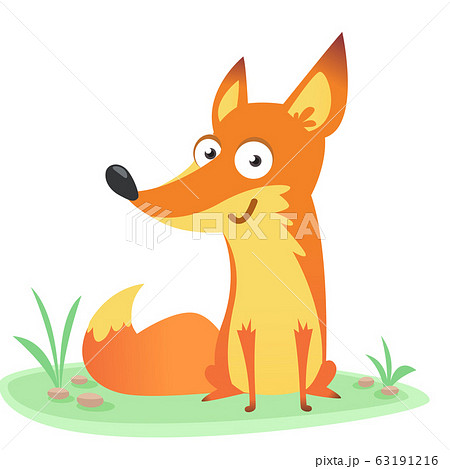 Cute cartoon fox character. Vector illustration 63191216