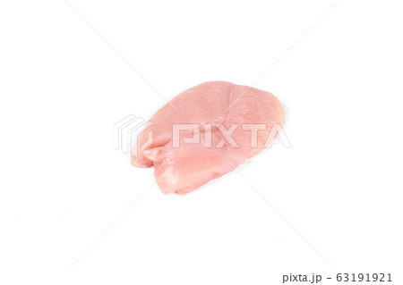 slices of chicken meat isolated on white background slices of chicken meat isolated on white background 63191921
