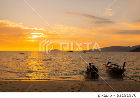 Beautiful sunset in Koh Lipe island in Satun province of Thailand. 63191970