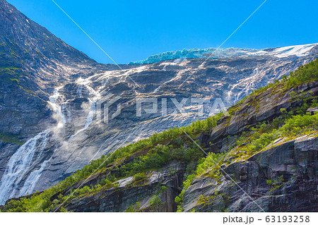 Briksdal glacier, Norway nature landmark 63193258